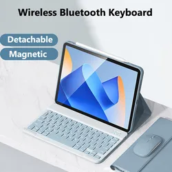 Bluetooth Keyboard Mouse Case for Honor MagicPad 2 12.3 Inch 13 9 Pro 12.1 Inch V8 Pro 8 12 Inch X9 11.5 X8 Lite 9.7inch Cover