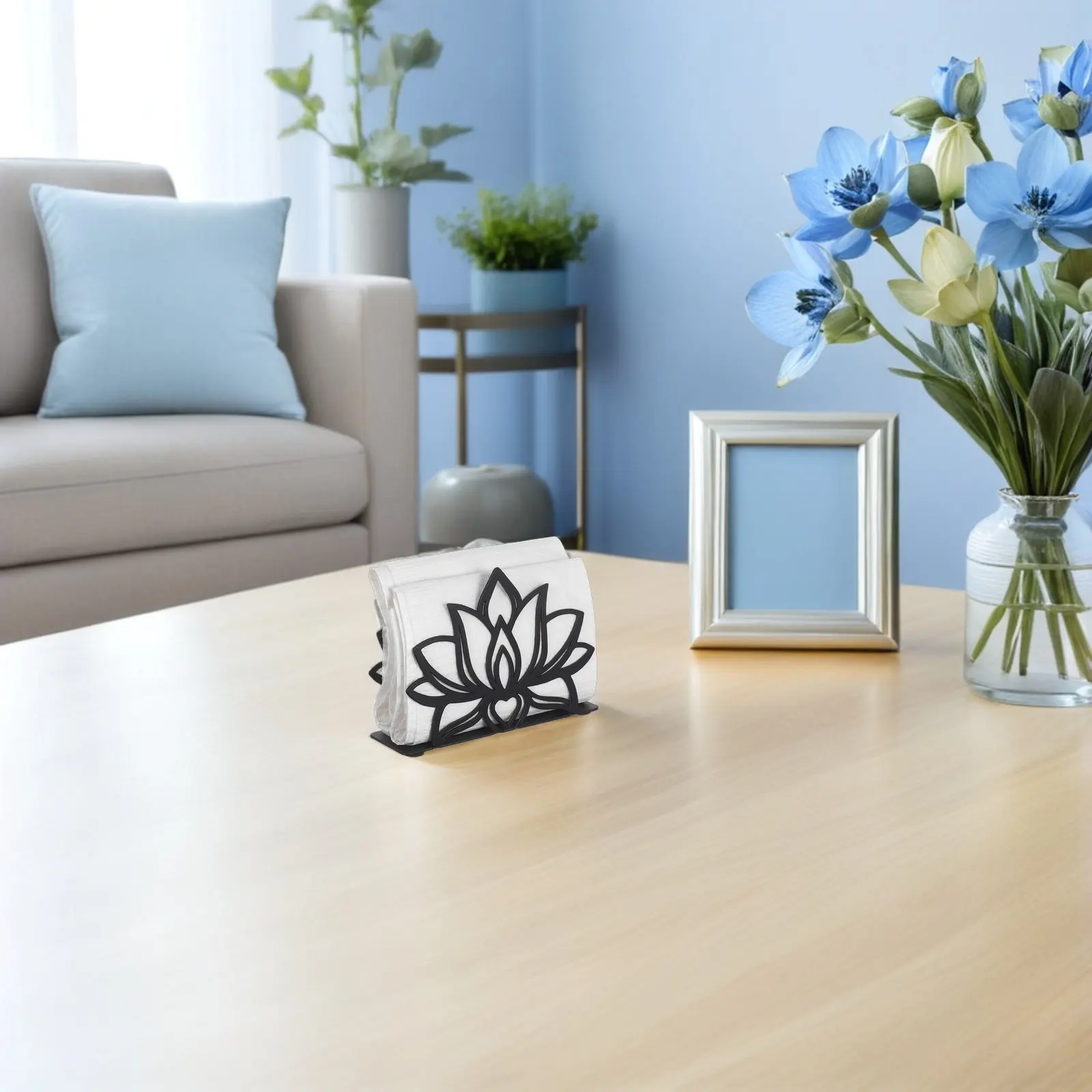 Cast Napkin Holder for Table Decorative Metal Tissue Stand Stylish Modern Dining Room Kitchen Bar Restaurant Napkin - view 2