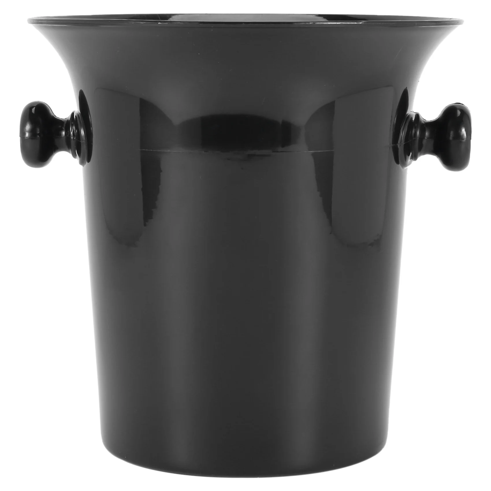 Vertedor de vino de plástico negro Spittoon, tamaño estándar con embudo negro, Cubo de champán