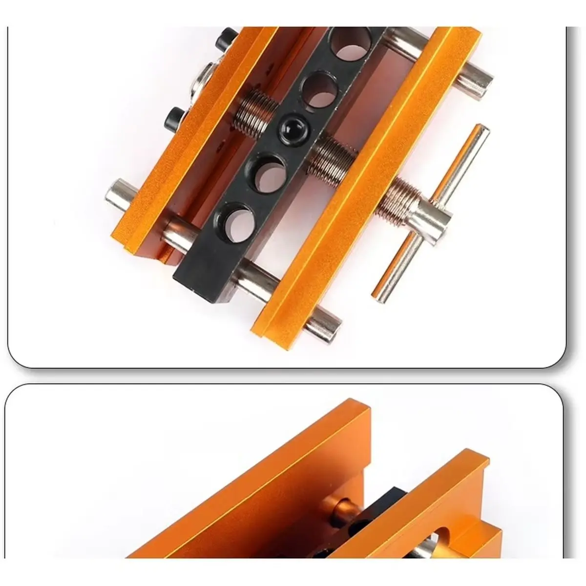 New Inch/Metric Self-Centering Doweling Jig Kit Vertical Center Puncher Pocket Hole Jig Drill Guide Woodworking Tools