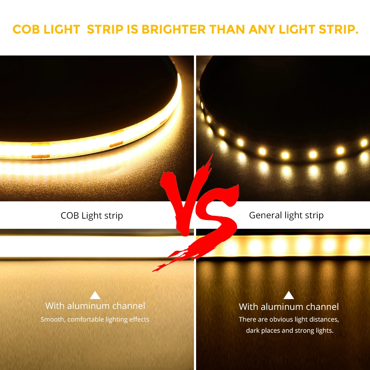 USB LED Strip Light 1M-5M 5V 320LEDs/M COB Touch Sensor Dimmable Lamp Tape for DIY TV Mirror Backlight Kitchen Room Night Lighti