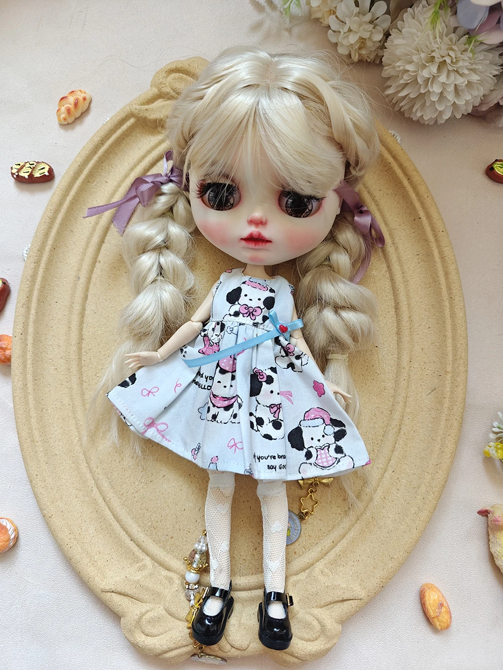 ブライス人形服かわいいデイリースリップドレスセット服 Ymy Licca Azones Ob22 24 27 YMY 人形アクセサリー