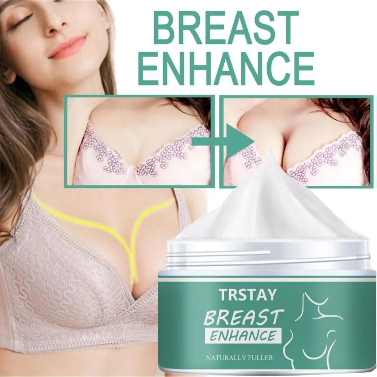 

Breast Enlargement Cream Women Body Care Breast Enhancer Massage Oil Fast Growth Large Bust Chest Firming Cream