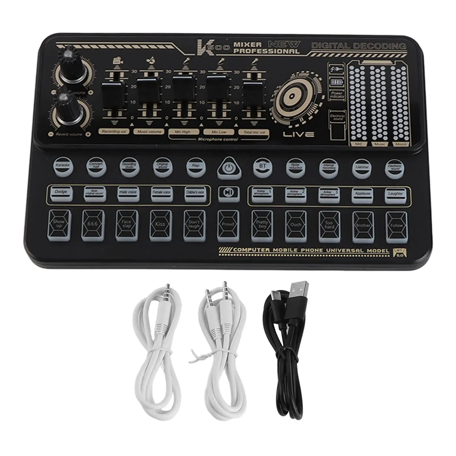 بطاقة صوت للبث المباشر للكمبيوتر والهاتف المحمول للغناء عبر الإنترنت وبث الفيديو المباشر وبطاقة الصوت للبث #3