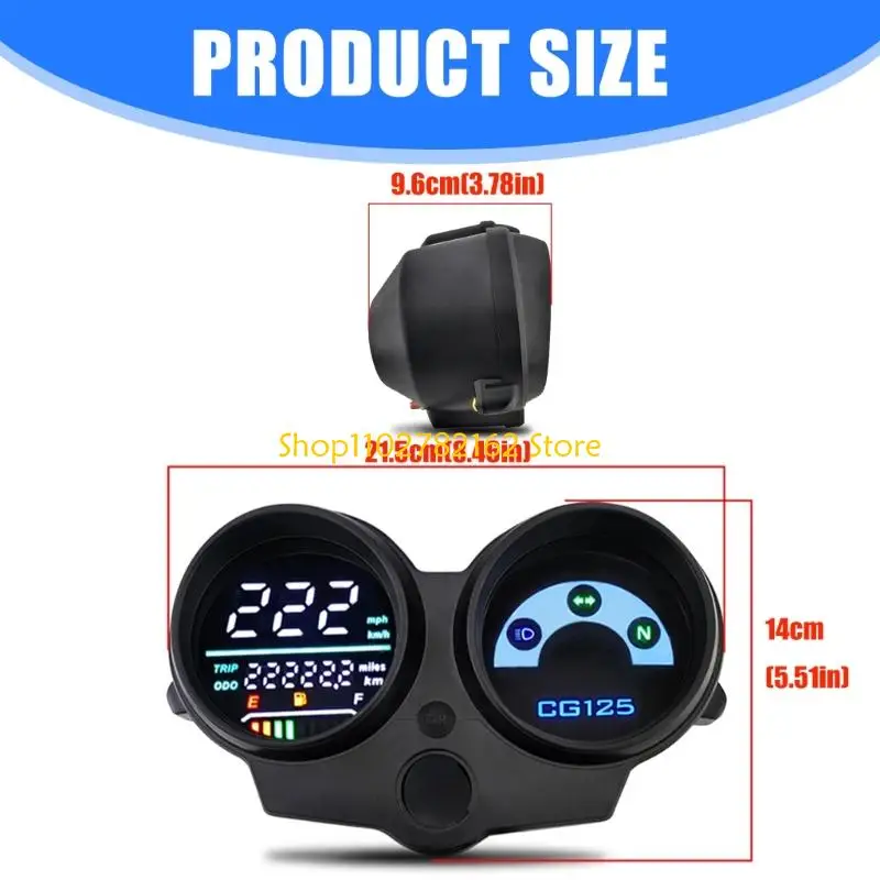 547B Quick Install Motorcycle Digital Instrument Cluster Speedometer Tachometer Gauge Universal Instrument