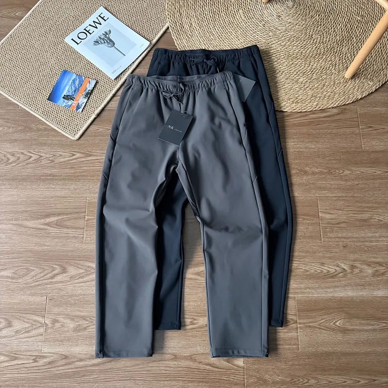 

Мужские осенне-зимние уличные флисовые брюки на подкладке, прямые повседневные брюки унисекс, утолщенные теплые брюки для кемпинга и пешего туризма