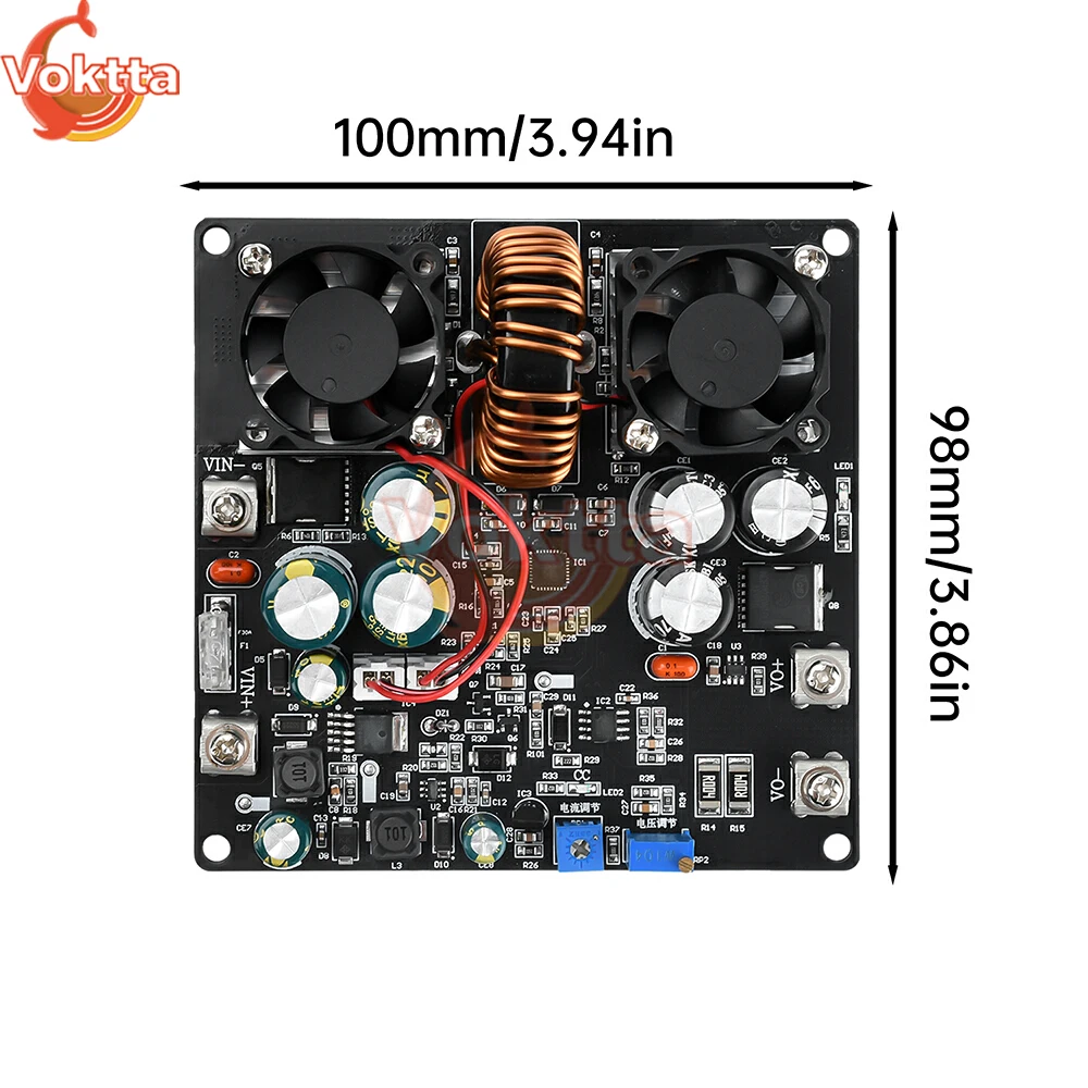 DC 7-70V 20A 600W 700W Yüksek güçlü Buck Boost Modülü DC-DC