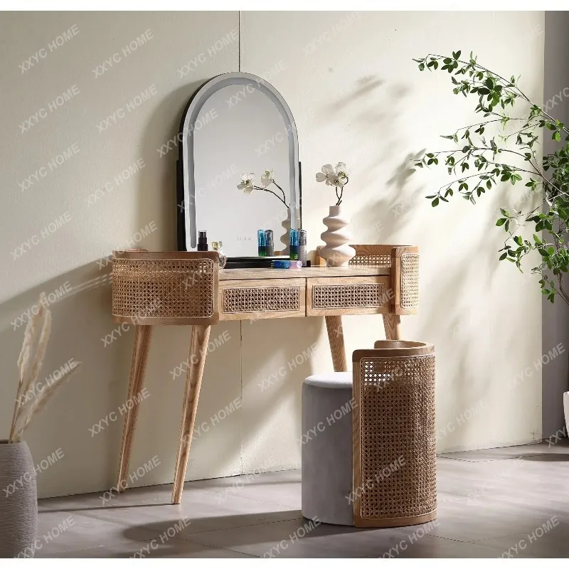 XX  Luxury  Vanity Tables Stool Organizer Woman Unique Led Bedroom Vanity Makeup Wood Storage  Bedroom