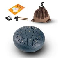 Kit profesional de batería de lluvia Miwayer de 6"" | Instrumento de curación de sonido de tambor de lengua de acero de 11 notas | Herramienta para aliviar la ansiedad, yoga/médico/exteriores