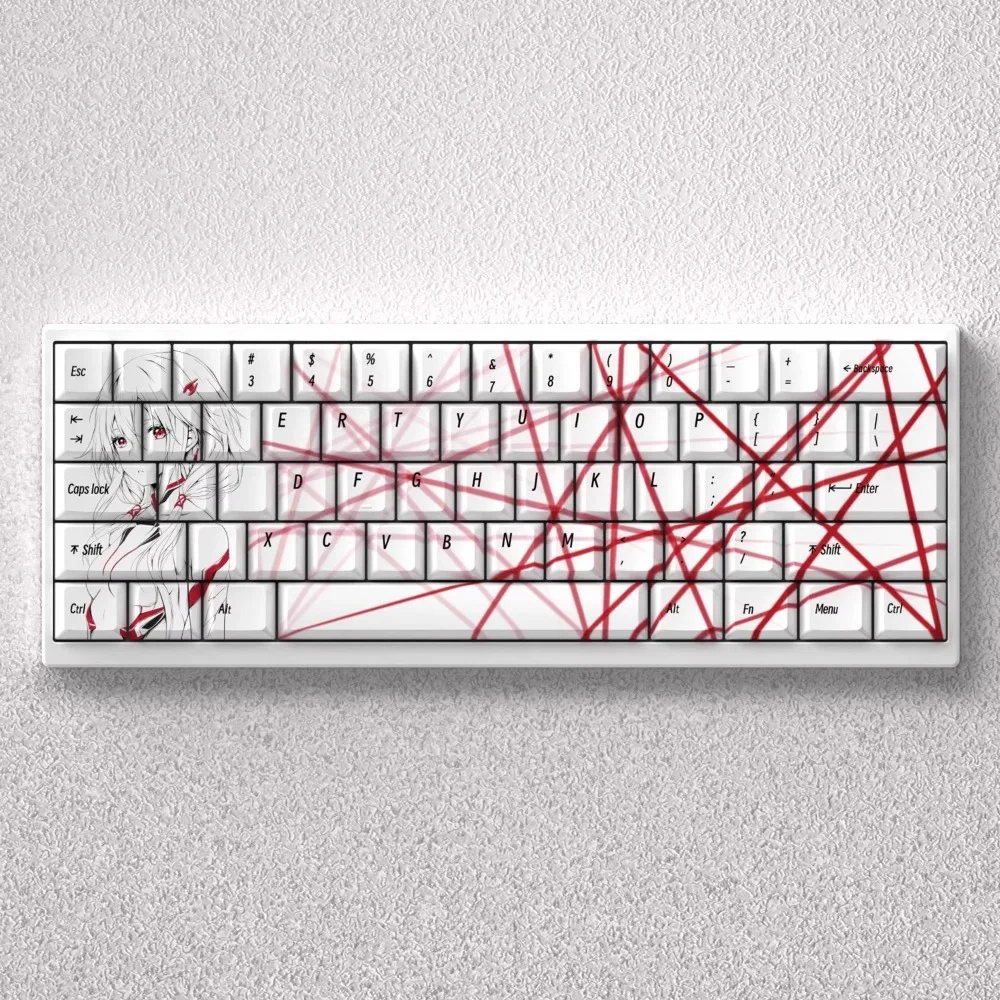 

Anime Theme Keycaps Cherry Height PBT Thermal Sublimation For 60 63 64 65 68 Mechanical Keyboard