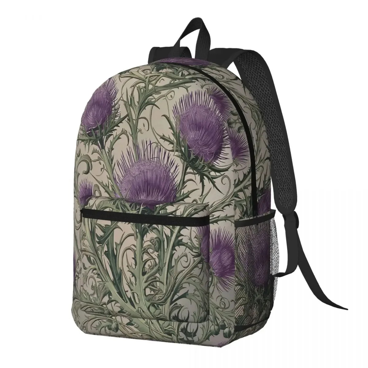 Scotch Thistle Plant Design Backpack Daypack Large Capacity Boys Girls BookBag School Bag Shoulder Bags for Men Women