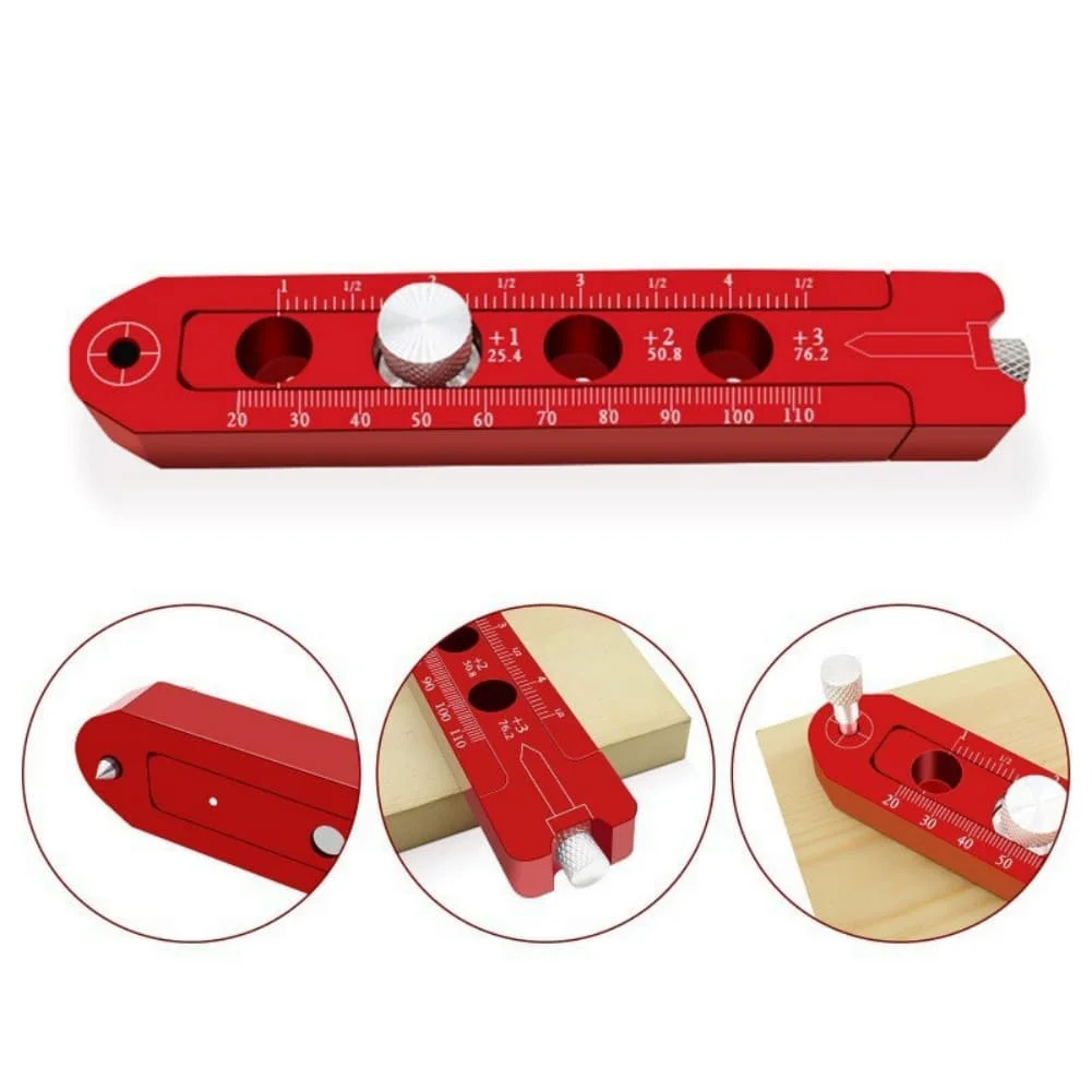 Multi-Function Scribing Tool Adjustable Woodworking  Adjustable Precise Circle Drawing Tool DIY Scriber Line Maker Aluminum Tool