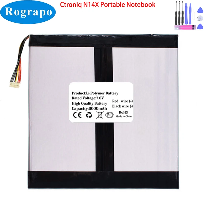 

New 7.6V 6000mAh Ctroniq N14X Portable Notebook Laptop Battery