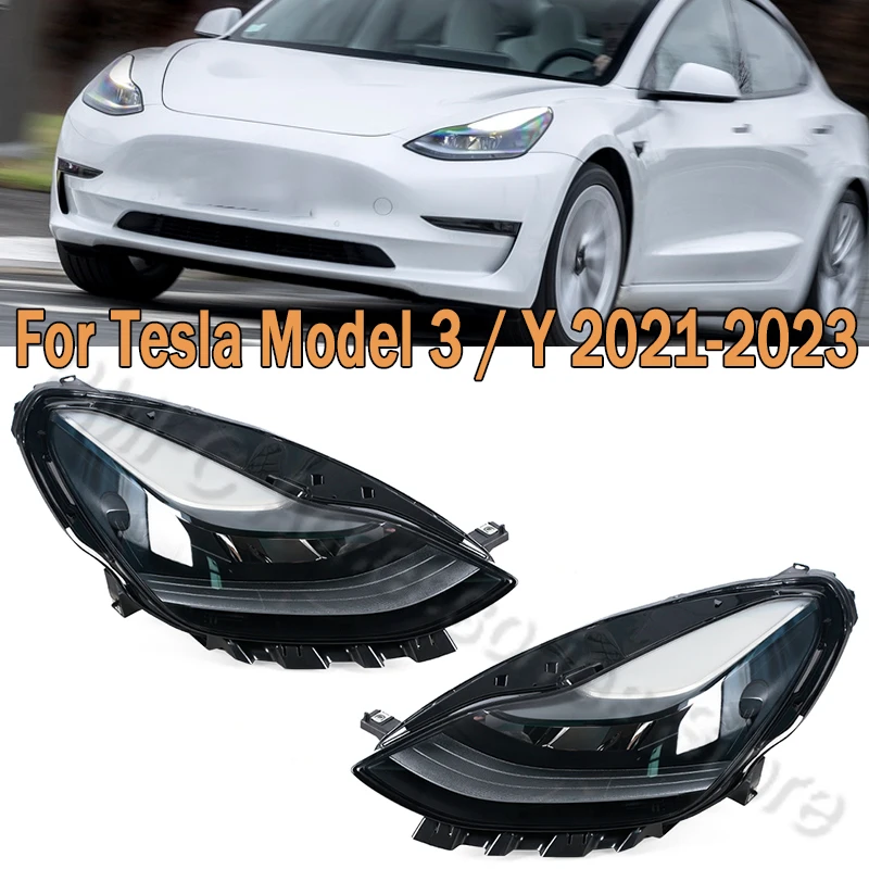 

Car Headlight Assembly Front Bumper Headlamp Head Lamp Fog Light For Tesla Model 3 Model Y 2021 2022 2023 151495200C 151495300C
