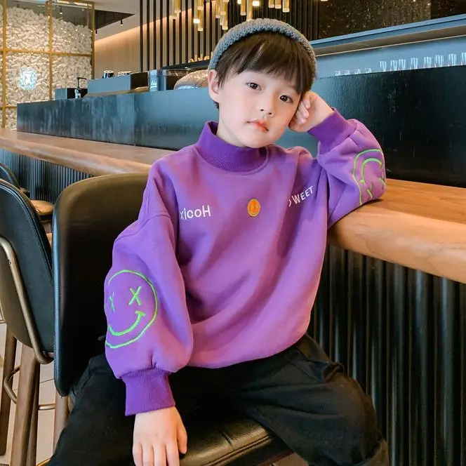 

Boys' Thickened Warm Single-Layer Sweater for Boys and Older Children Baby Winter Clothes