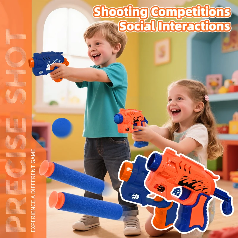 Conjunto de dardos macios de brinquedo airsoft com bolas de esponja de 2.6cm e balas de sucção de esponja de 1.3cm para jogar com armas, brinquedo de segurança para meninos e crianças