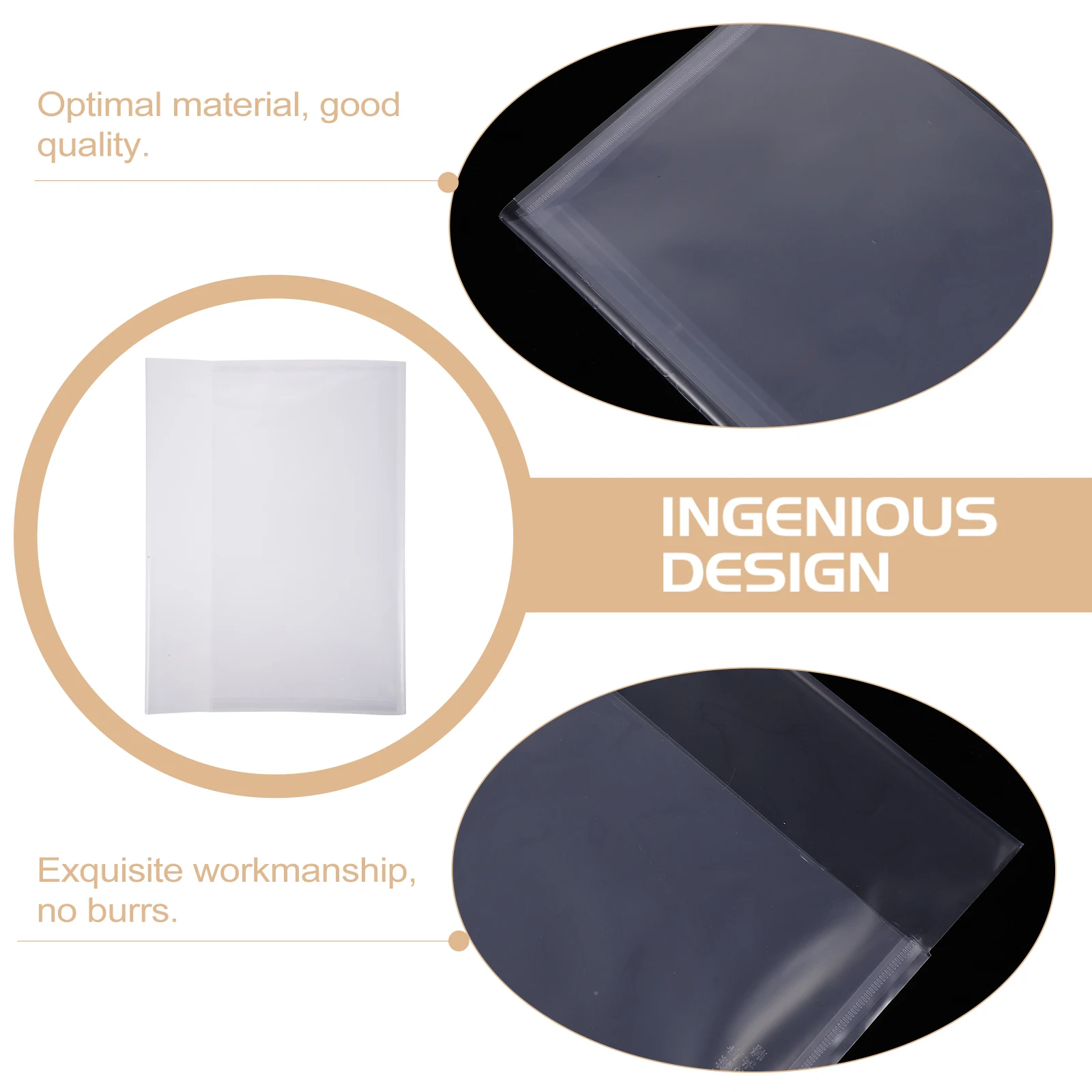 20pcs Transparent Book Covers Clear Plastic Protection For School Exercise Books Student Book Covers Waterproof