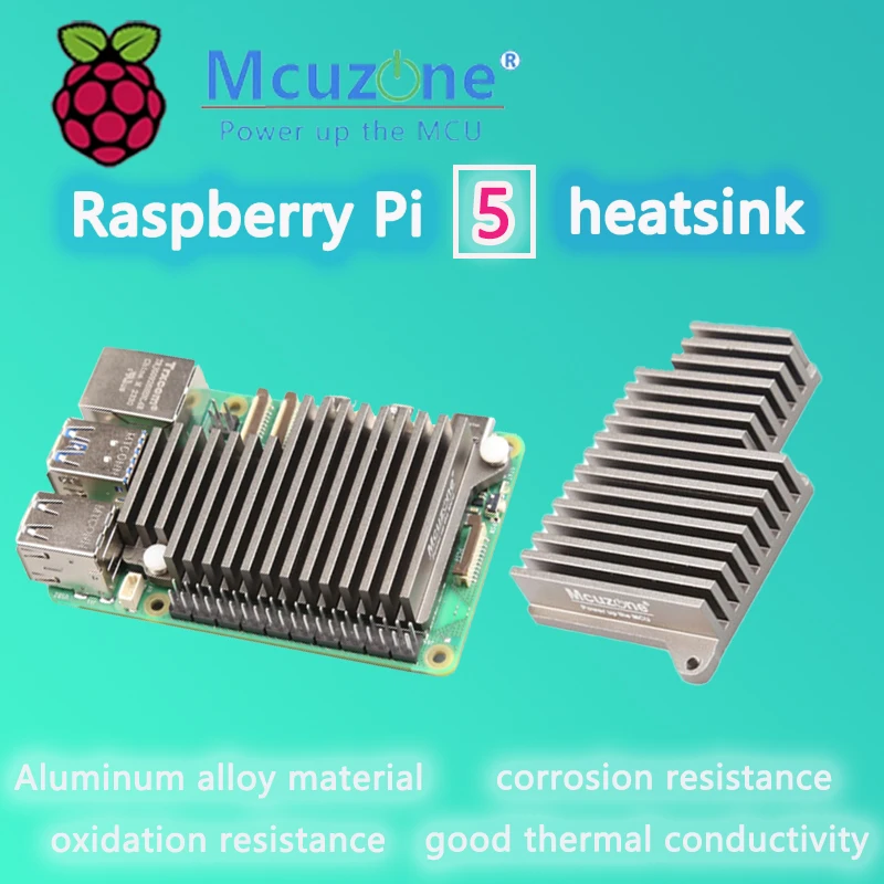 Raspberry Pi 5 heatsink Aluminum Alloy Material,OxidationResistance,Thermal Conductivity,  Excellent Corrosion Resistance