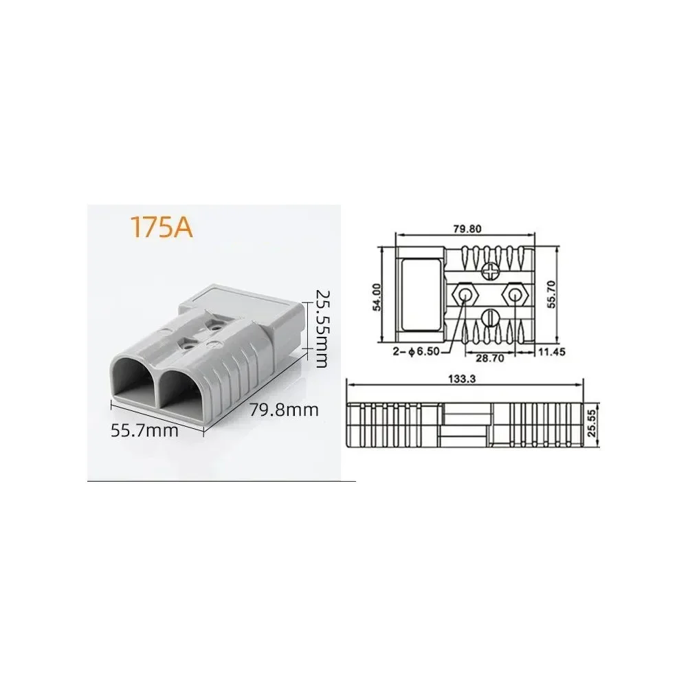 Easy to Connect and Disconnect 2 Sets of 120A175A For Anderson Connector Battery Plug with Dust Cover and Handle