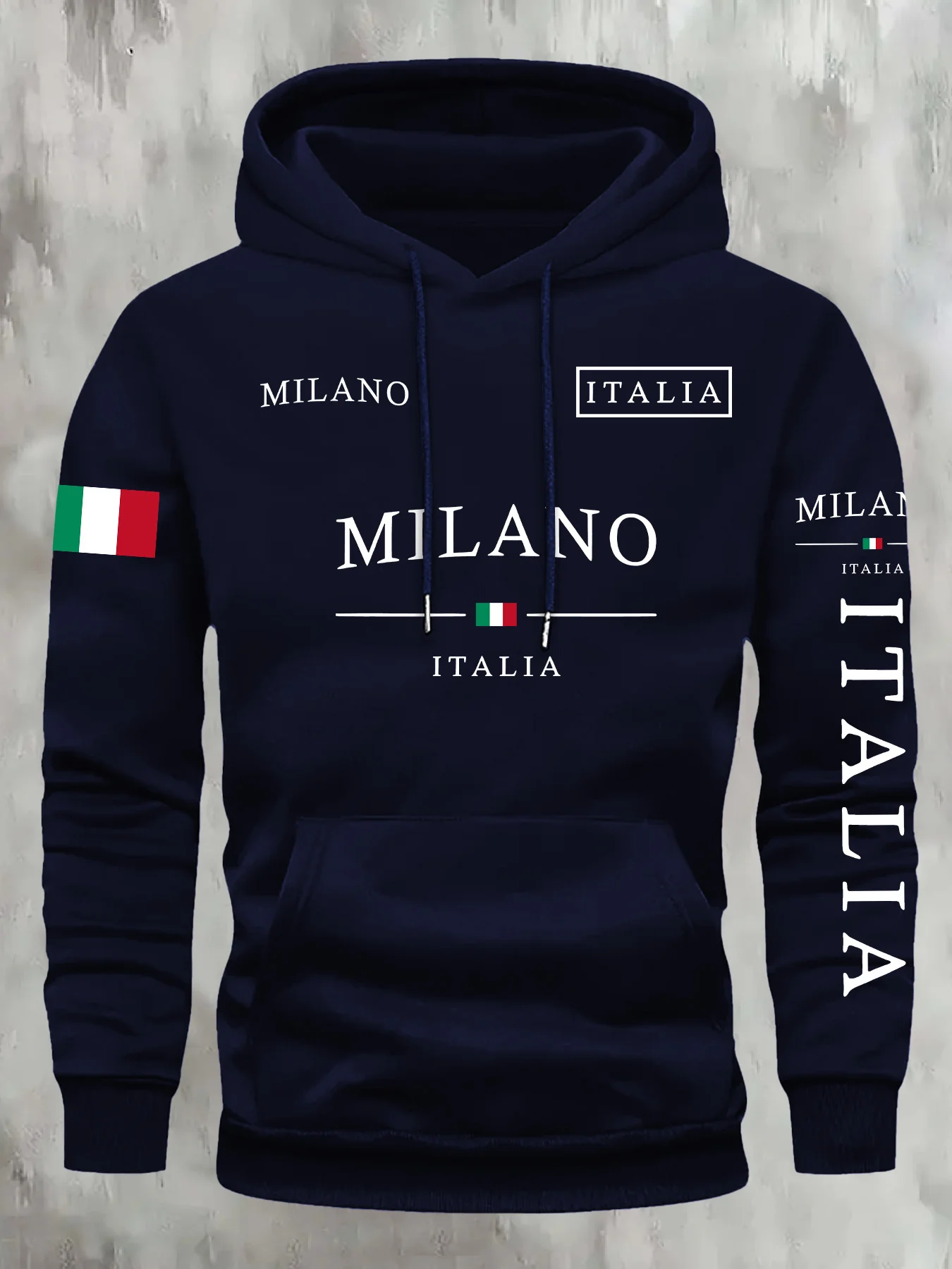 2026 Autumn/Winter New Style Street Casual Simple Fashion Comfortable 3D Letter Pattern Printed Men's Hooded Sweatshirt