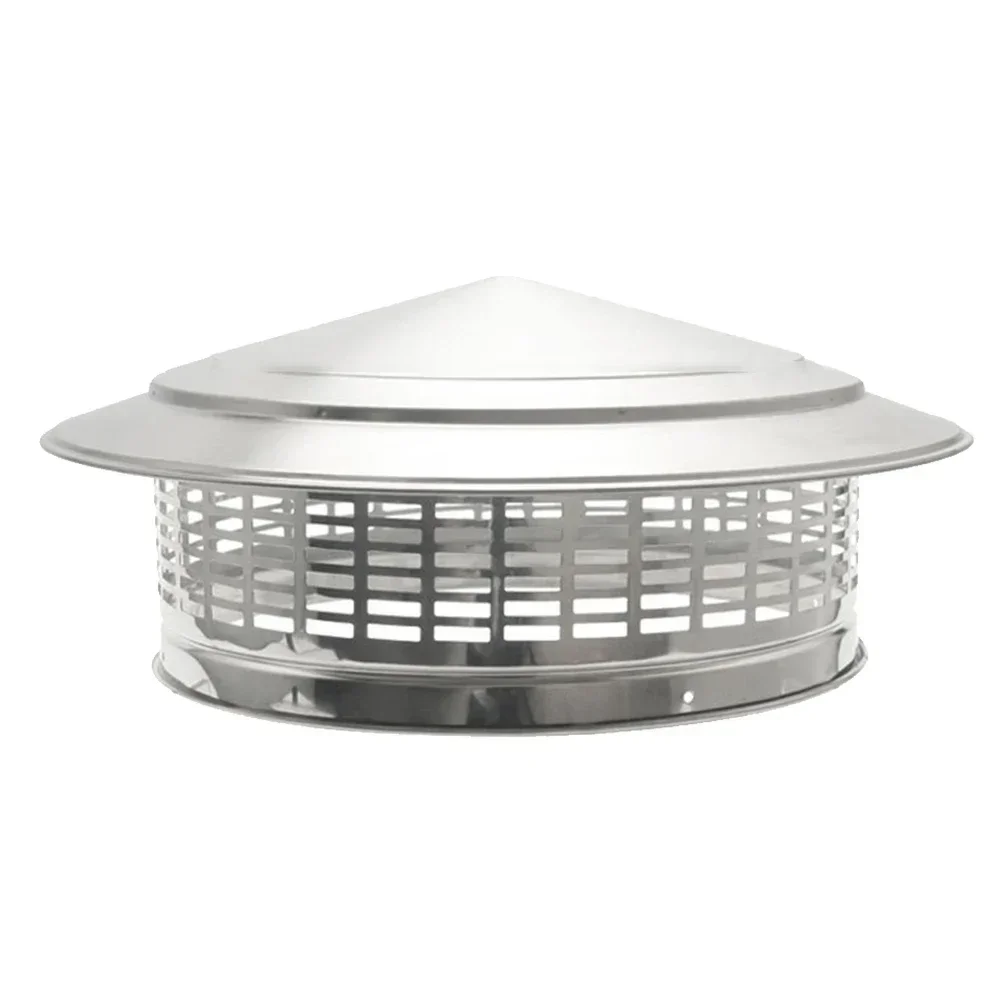 1pc 250/300mm Chimney Cap Flue Cap Mesh Fireplace Chimney Hat Cowl Roof Metal Top Hat Flue Rain Cover Weather Barrier