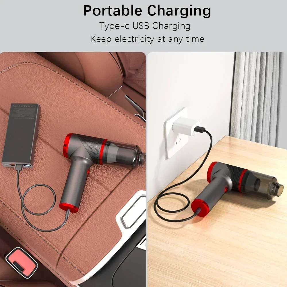SZUK 178000PA Car Vacuum Cleaner Strong Suction Cordless Wireless Cleaner Portable Mini HandHeld Vacuum Cleaner Cleaning Machine