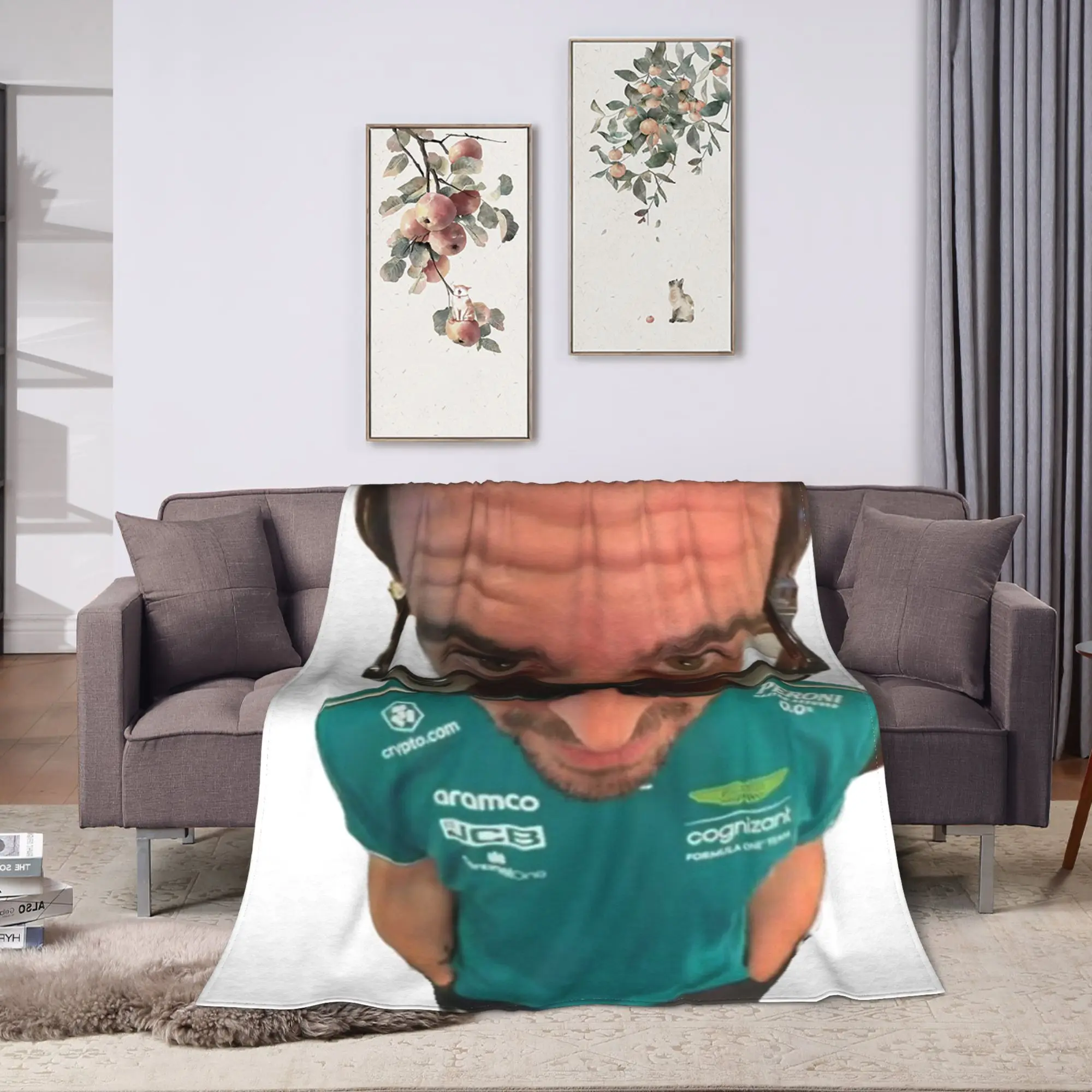 بطانية Fernandos Alonsos عالية الجودة، بطانية رمي دافئة للغاية، مفرش سرير شتوي للأولاد والبنات في الهواء الطلق في الشارع