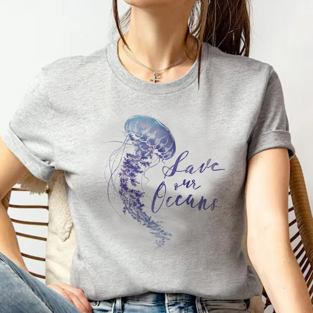 Jellyfish Tee women streetwear funny tshirt female graphic clothes