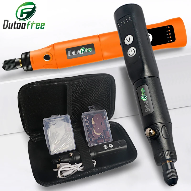 USB Cordless Rotary Tool Kit Woodworking Engraving Pen DIY Mini Wireless Drill 9000-18000rpm For Jewelry Metal Glass