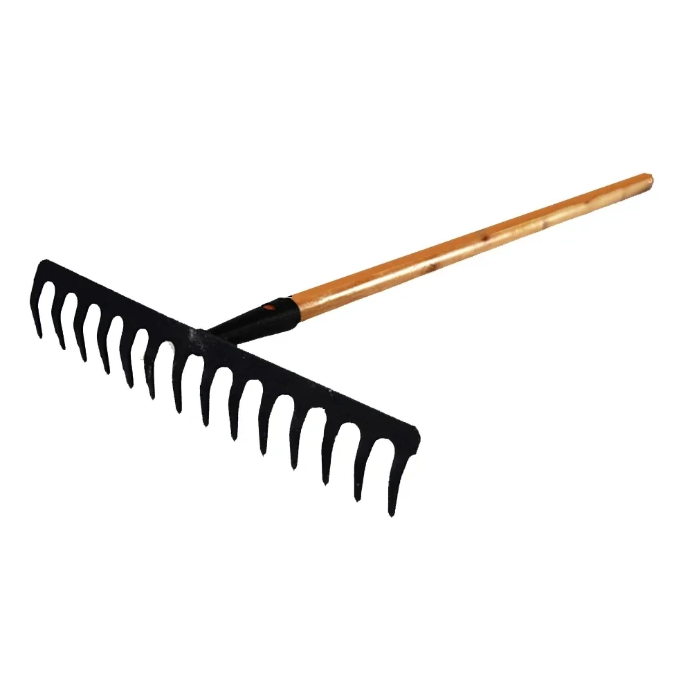 Imagem -06 - Ancinho de Agricultura de 14-tooth Hay Decíduo Rake Ancinho de Solo de Pinho Ferramentas de Jardinagem de Jardim Ferramentas Agrícolas Aço Inoxidável