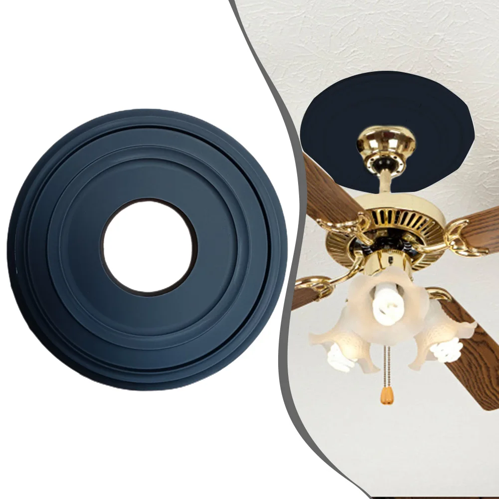 

12inch Round Medallion PU Decorative Ceiling Fan Light Fixtures Covers Plate Ceiling Decoration Home Improvement Building Tools