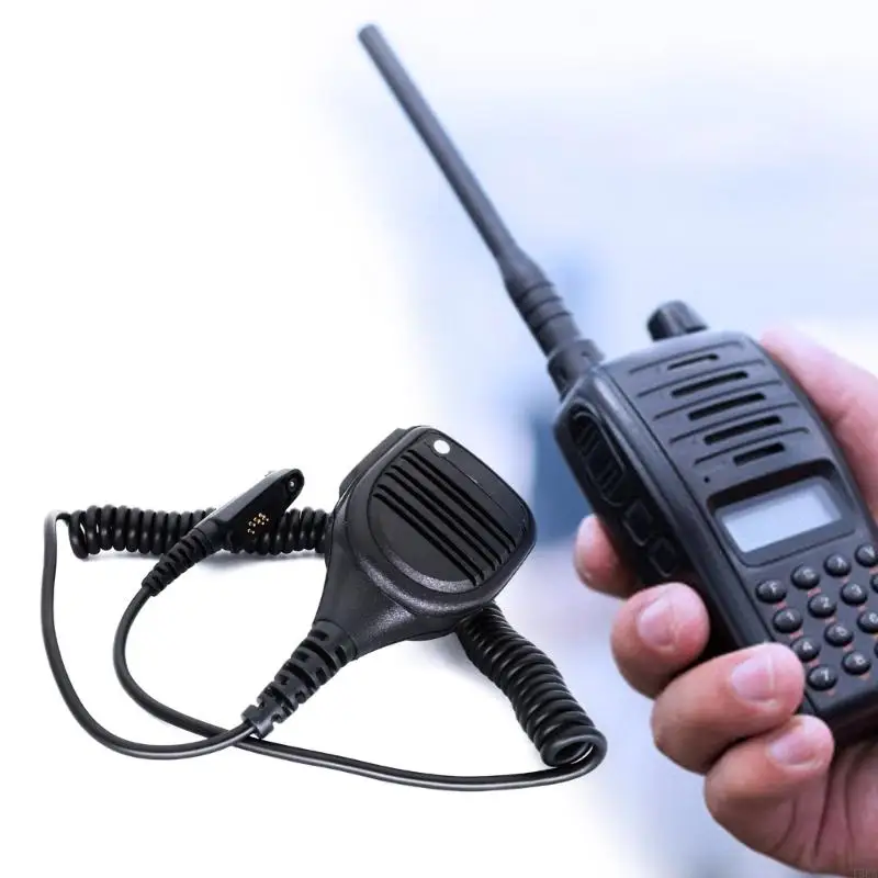 T5EA Hands libera micrófono hombro con micrófono hombro clip giratorio para GP328PLUS GP338PLUS