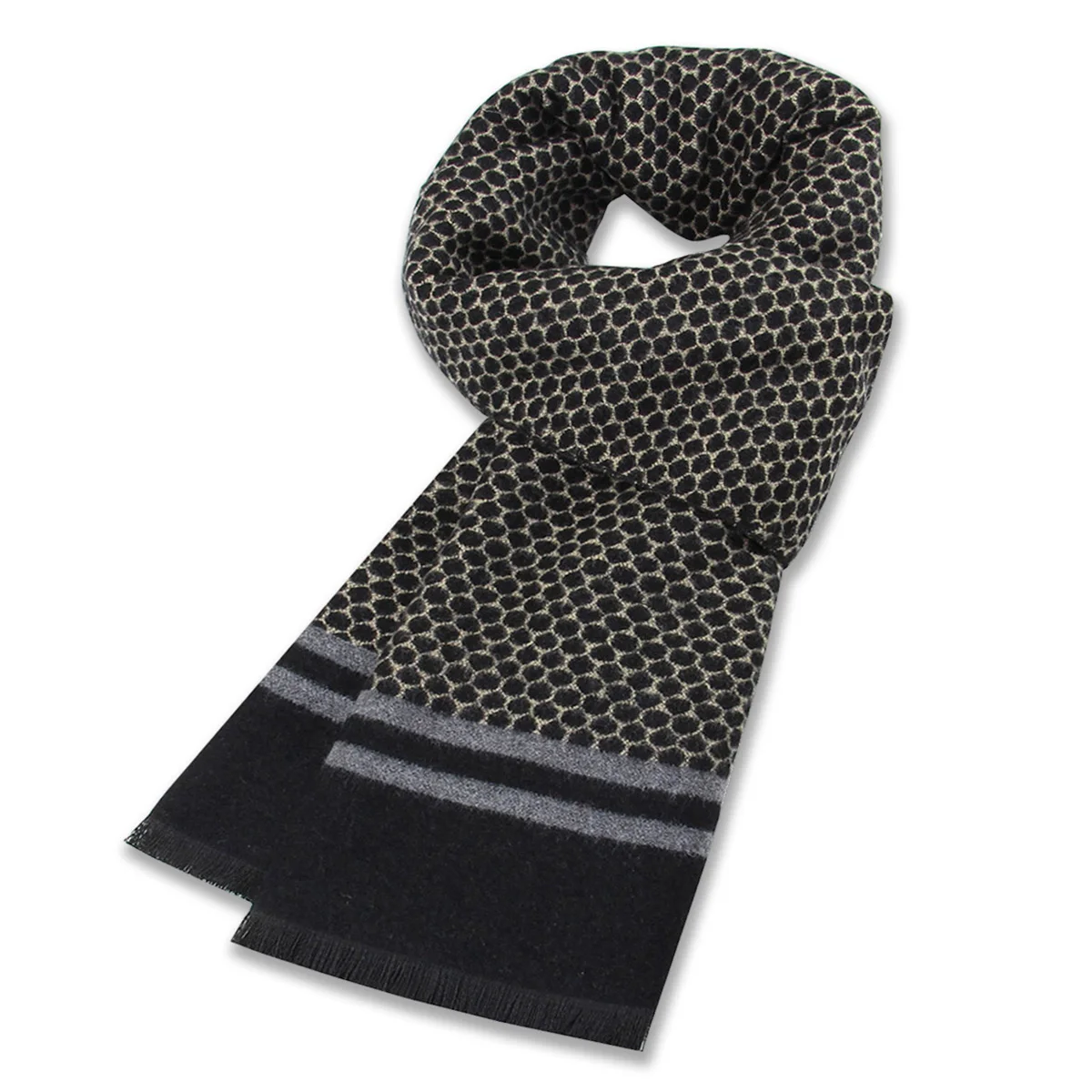 Men Autumn Winter Head Cashmere Scarf Designer Tree Print Cotton Shawl Luxury Business Man Long Fashion Neck Scarves