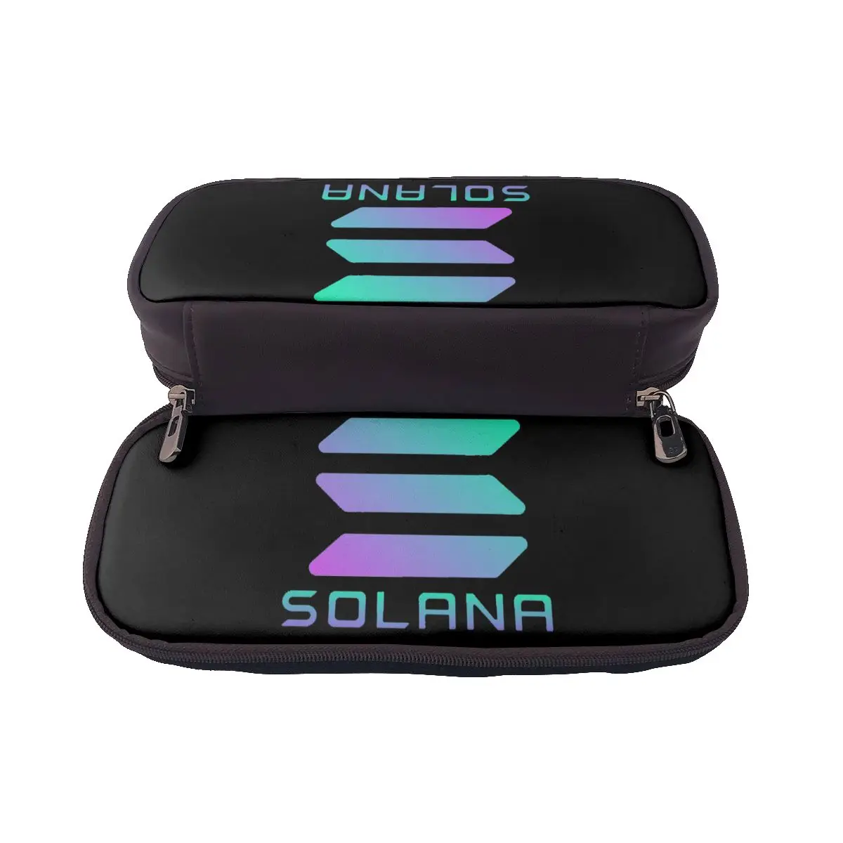 

Solana Cryptocurrency - Solana SOL Leather Pencil Case for Boy Girl School Pen Box Pencil Bag Stationery Supplies Pen Holder Bag