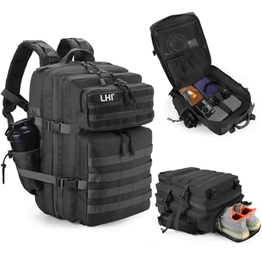 

Military Tactical Backpack for Men and Women 45L Army 3 Days Assault Pack Bag Large Rucksack with Shoe Compartment