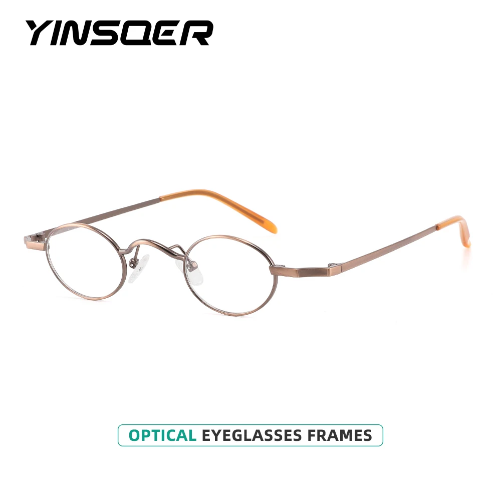 YINSQER Designer Small Round Glasses Frames for Women Optical Frames Men\'s Frame Glasses Women Luxury Brand Round Lenses Frames