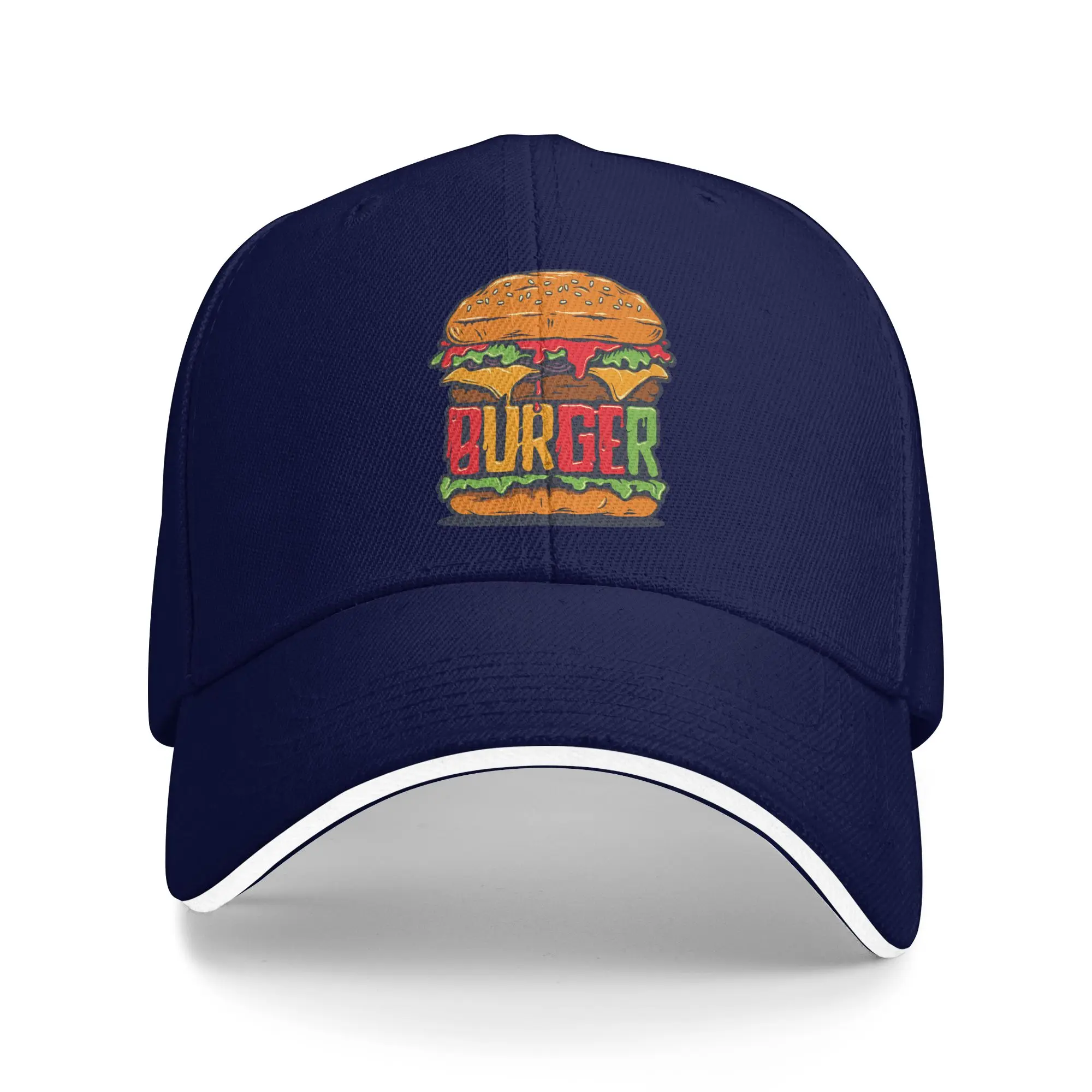 Hot Sale Burger Barbecue Grill Chef Bun Hamburger Baseball Cap  Summer Golf Hat Man  Ball Sports Golf Hat Man