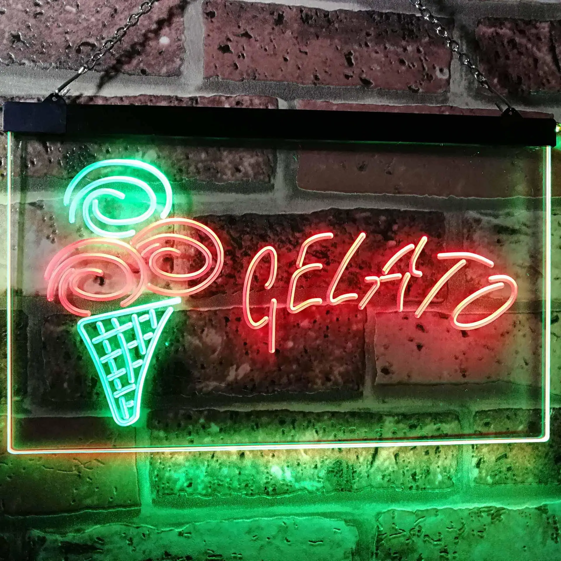 Gelato Ice Cream Kid Room Decor Dual-color LED Neon Sign st6-i3111
