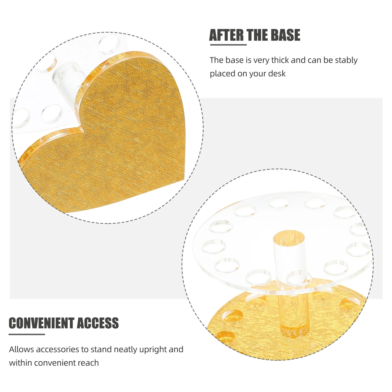 

2Pcs Acrylic Nail Pen Holder Heart Shaped Nail Art Pen Stand Manicure Brush Organizer Makeup Storage Rack