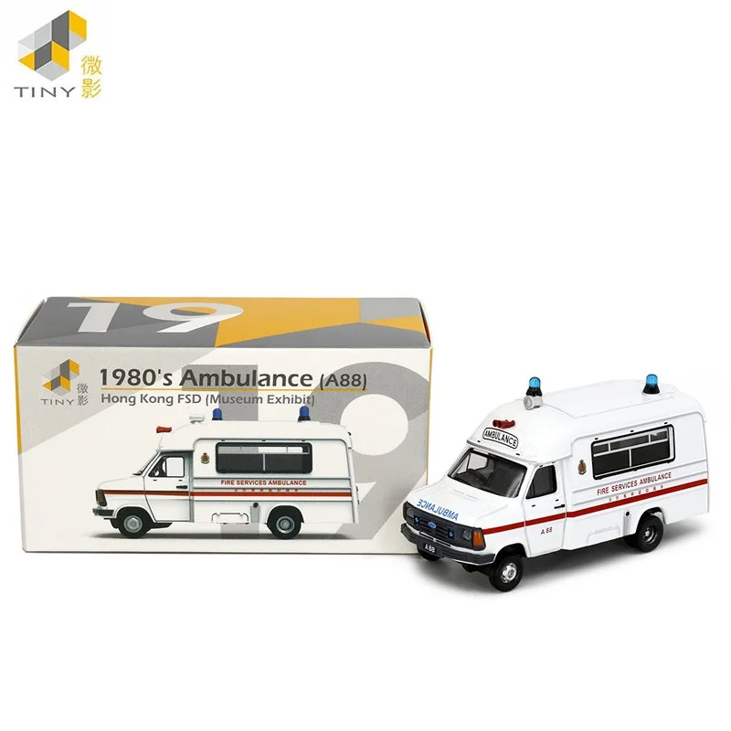 Tiny 1:76 1980\'S ambulanza (A88) Mu-seum exhibition NO.19 modello di simulazione in lega di auto