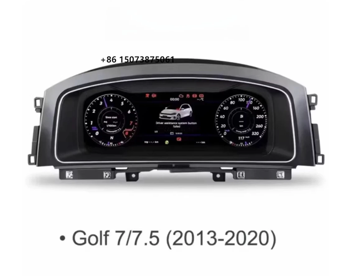 12.3 Inch Linux System Car Instrument Cluster for  Golf7/Sportsvan 2014-2020 Car Speedometer