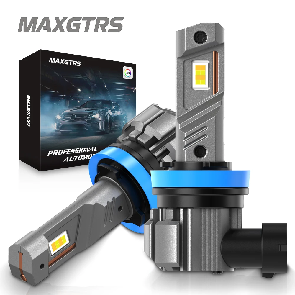 Double Colors H8 H11 H16JP 9005 9006 HB3 HB4 9012 HIR2 Car Led Fog Blub Headlight 4575 Chip White/3000k Gold 4300K Warm Yellow