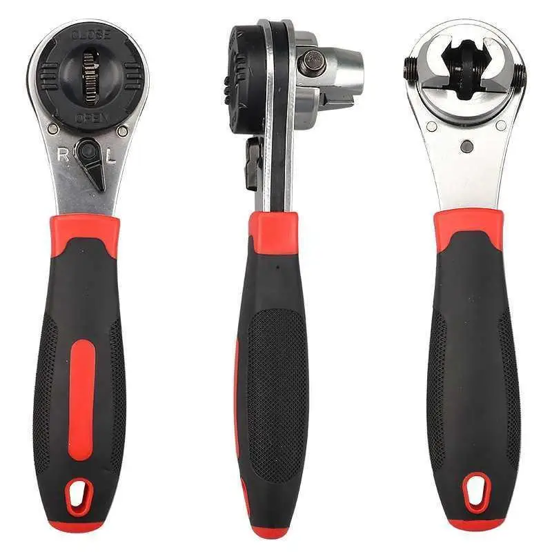 

Высококачественный регулируемый ключ с храповым механизмом 6-22 мм, многофункциональный инструмент, гаечный ключ, аппаратные инструменты