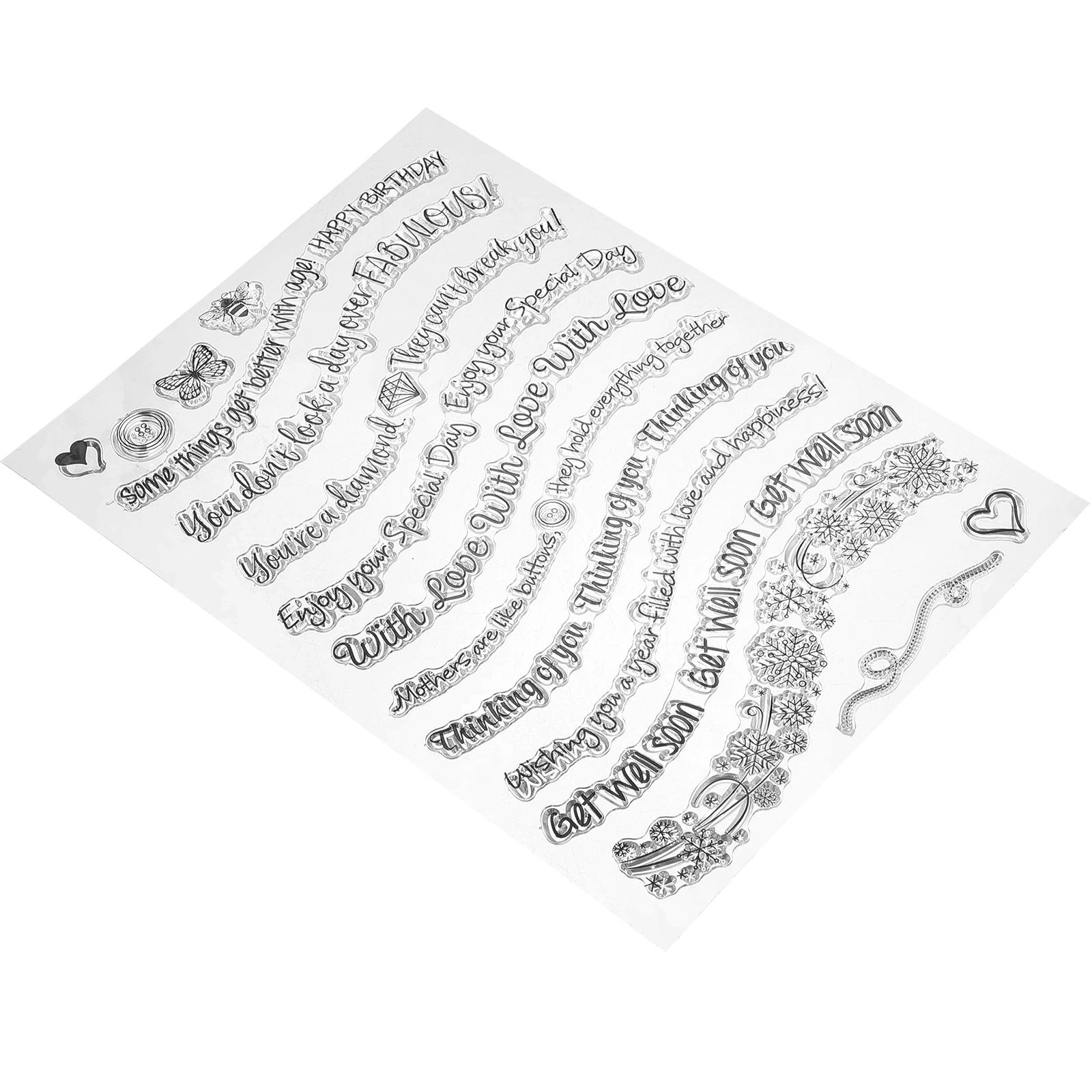 

Clear Stamps Transparent Stamps Set for Scrapbooking Card Making Diy Crafts Decoration Reusable Silicone Seal Stamp