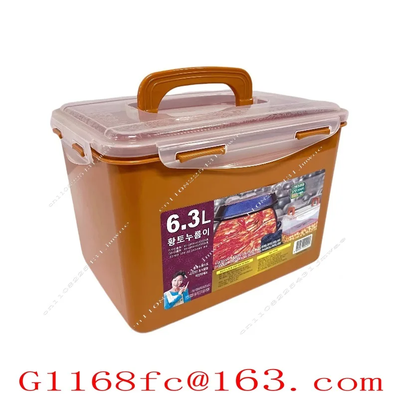 Korean Kimchi Crisper, Two Options for Fresh-keeping and Pickling, Multi-size, with Pressing Plate