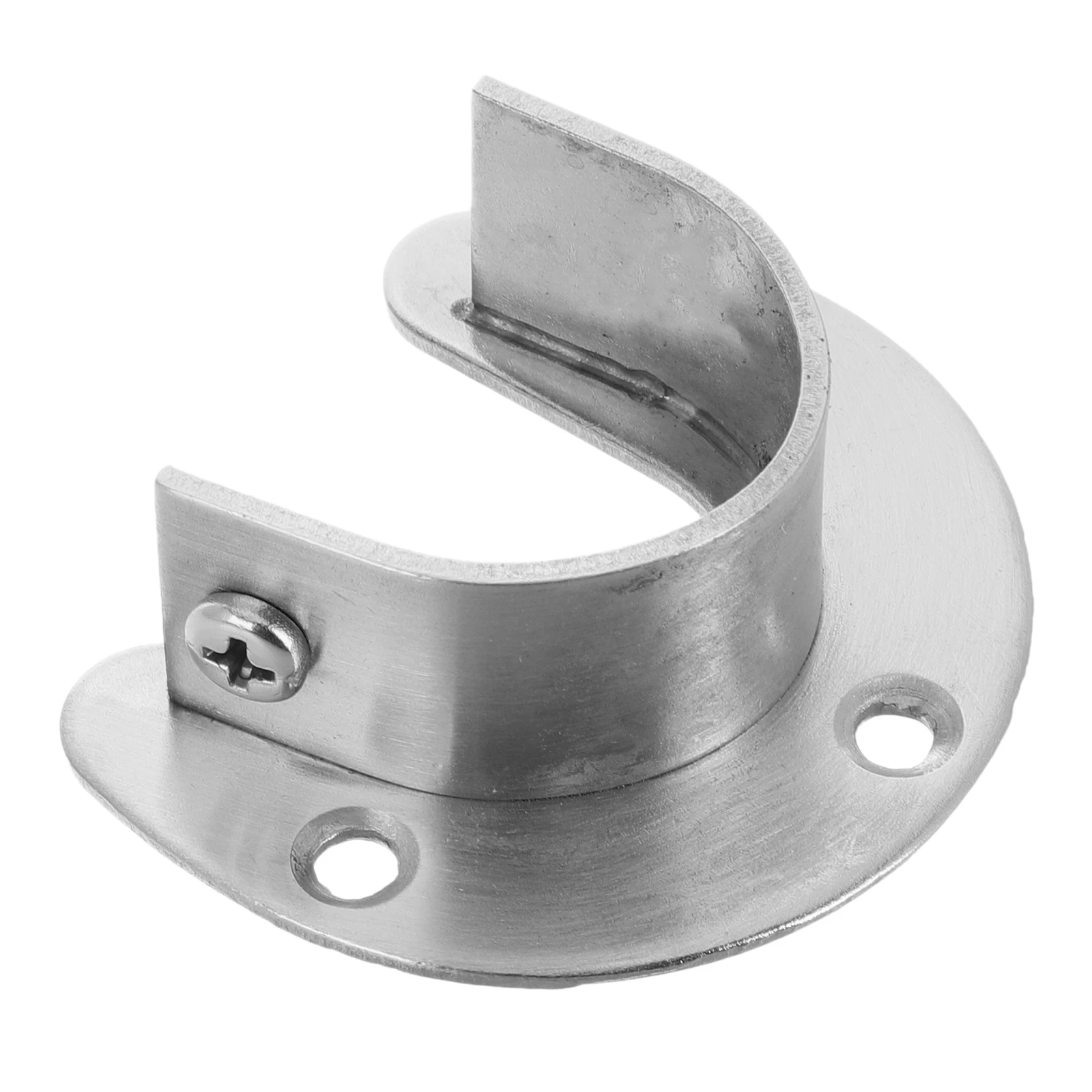 

Stainless Steel Opening Flange Seat Convenient Choice for Closets Panel Brackets Support Rod Round Tube Cabinet Clothes Holder