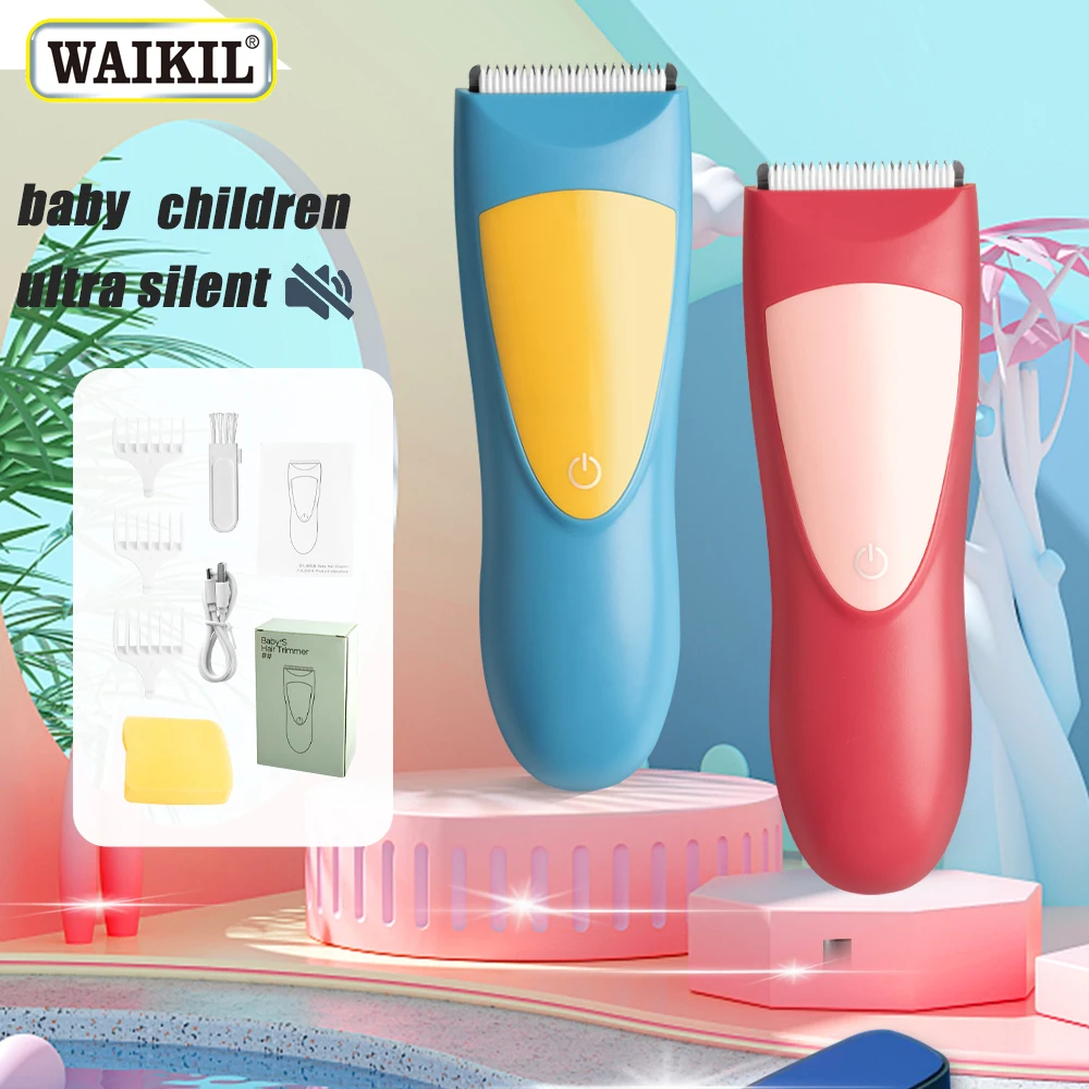 

WAIKIL New Baby Silent Barber Super Silent Scissors USB Rechargeable Cordless Hair clipper Long standby Children's Barber