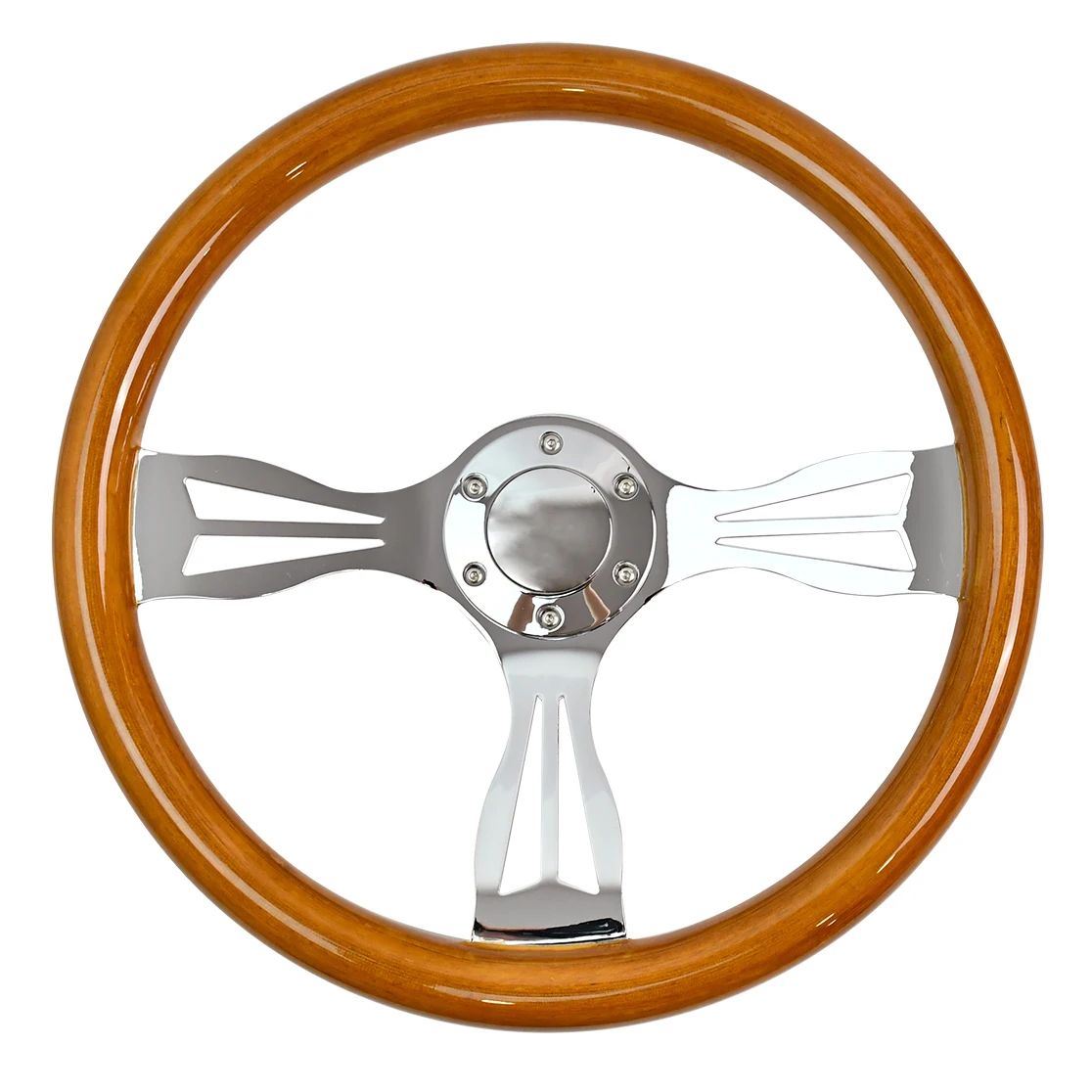 Universal 380mm Solid Wood Racing Steering Wheel 15 Inch Wood Auto Sports Drifting Steering Wheel Racing car steering wheel view 3