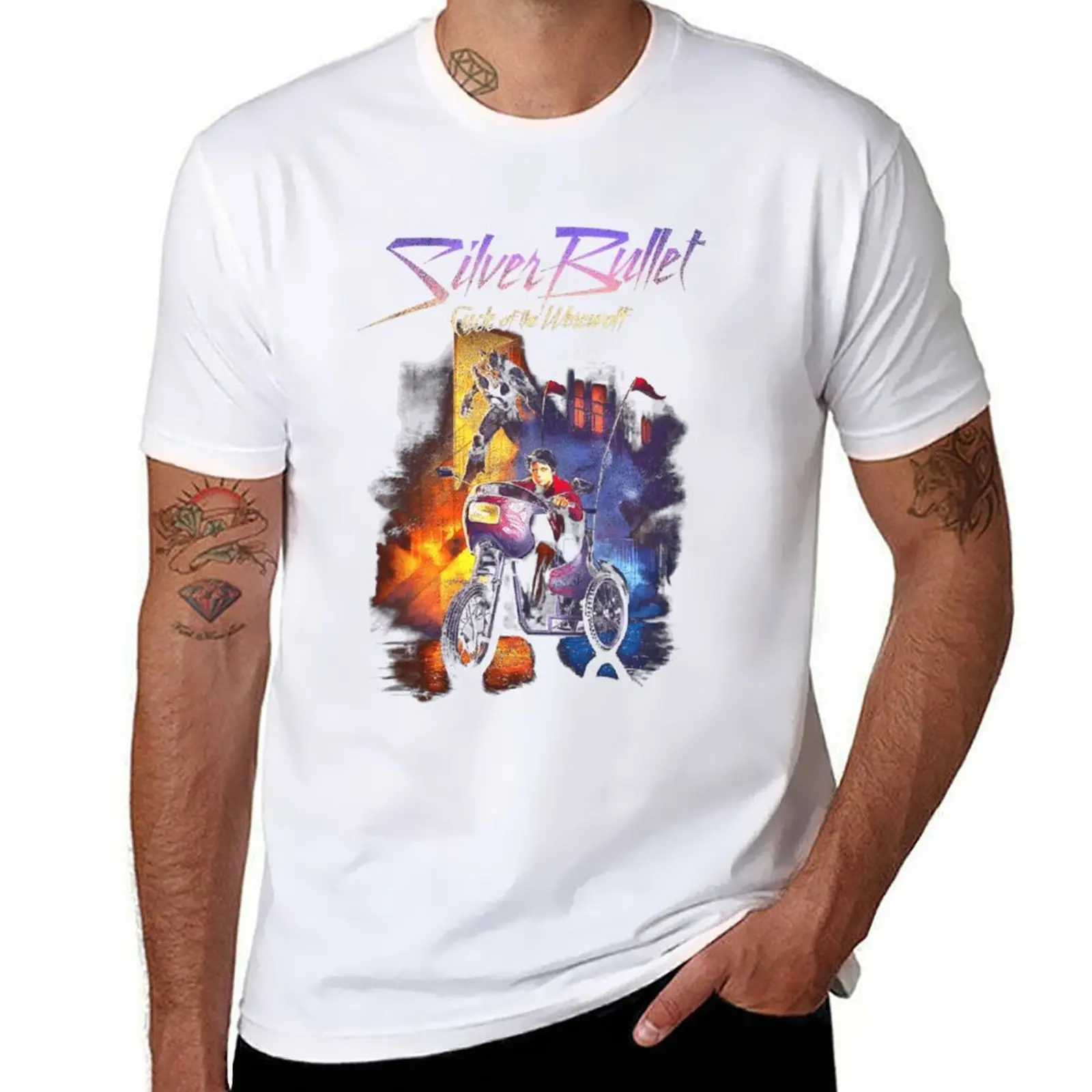 

Silver Bullet T-Shirt cotton t shirts high quality t shirts for man slim fit T-Shirt