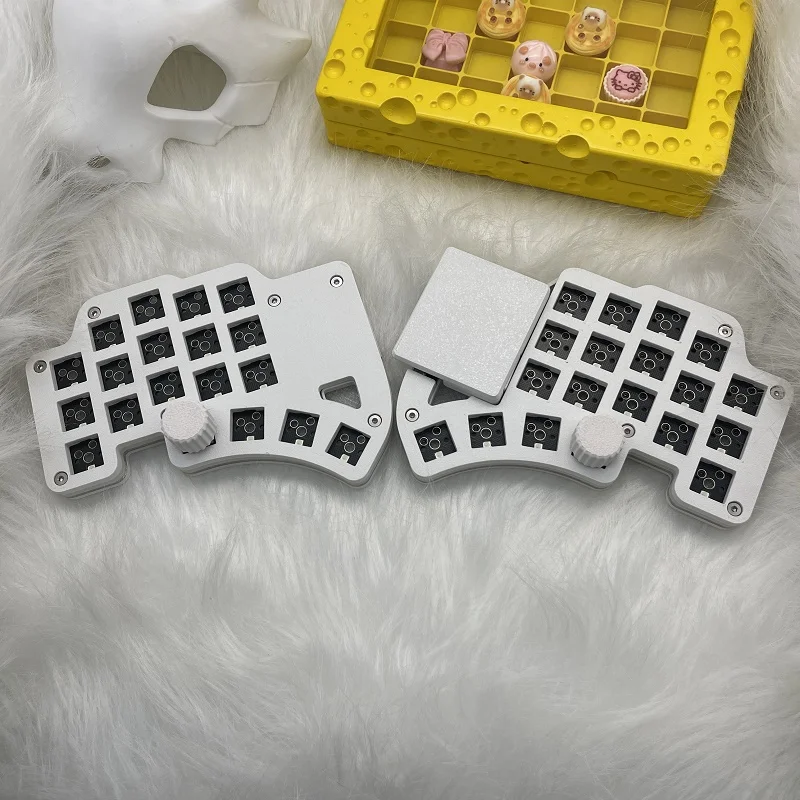 Разделенная клавиатура Dilemma 35, проводная, однорежимная, поддерживает сенсорную панель в флаконе, набор игровых механических клавиатур RGB с возможностью горячей замены